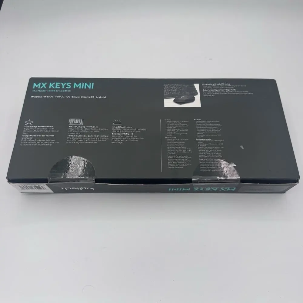 Logitech MX Keys Mini Wireless Keyboard (Black), English - US